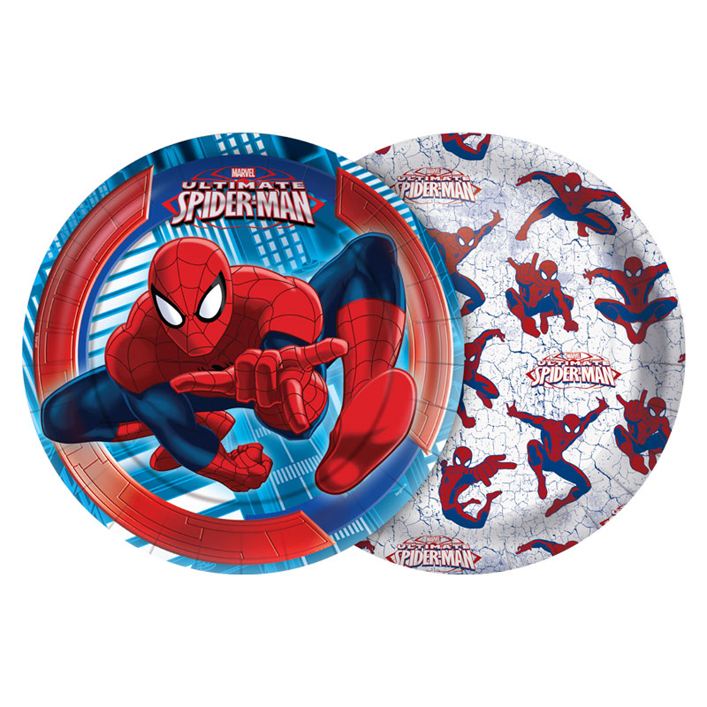 Prato 18cm Spider Man Ultimate Regina 8 Unidades