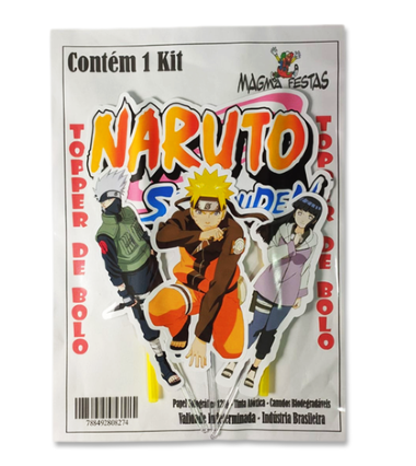 Topo de bolo Naruto topper para bolo personalizado