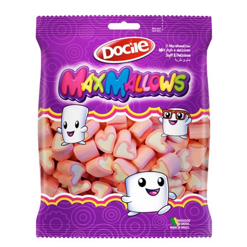 Marshmallow Torção Recheadinho Rosa e Branco Fini - 250g - Marshmallow -  Magazine Luiza