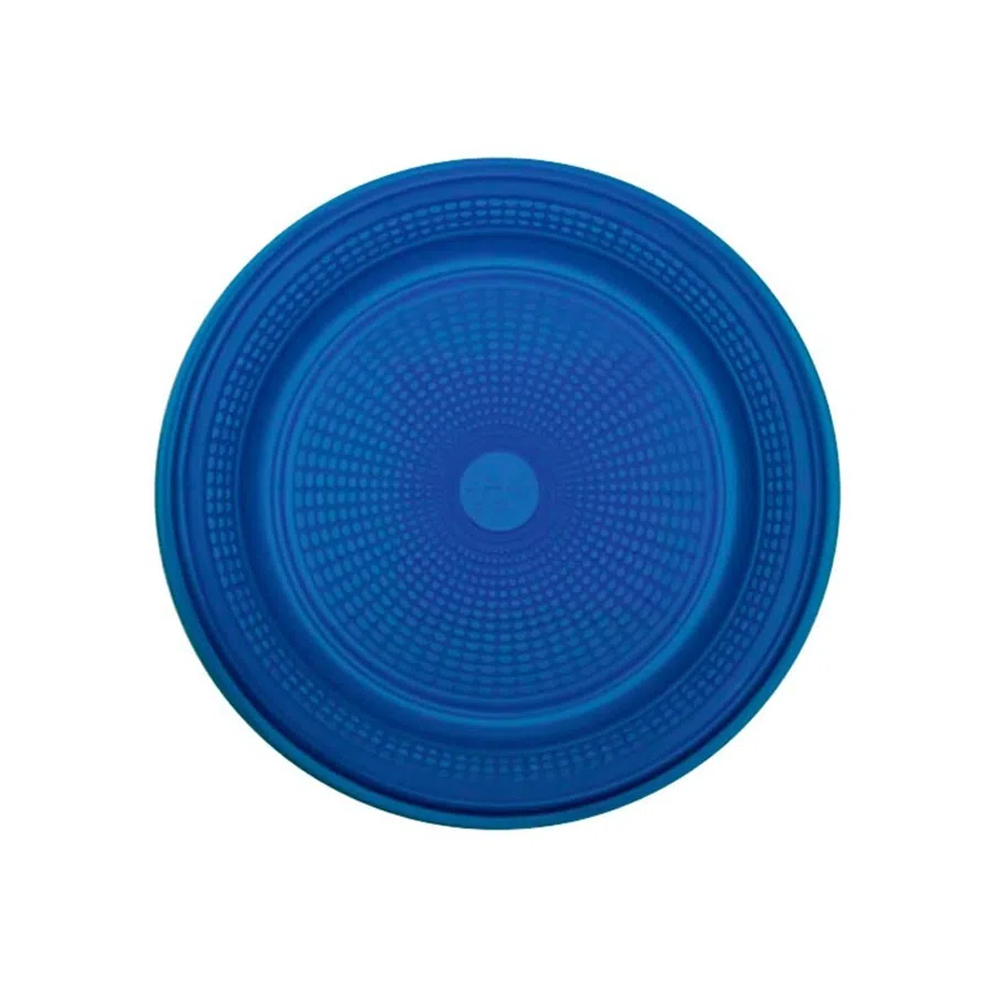 Prato Descartável Azul Claro Quadrado 15cm - 10 Unidades