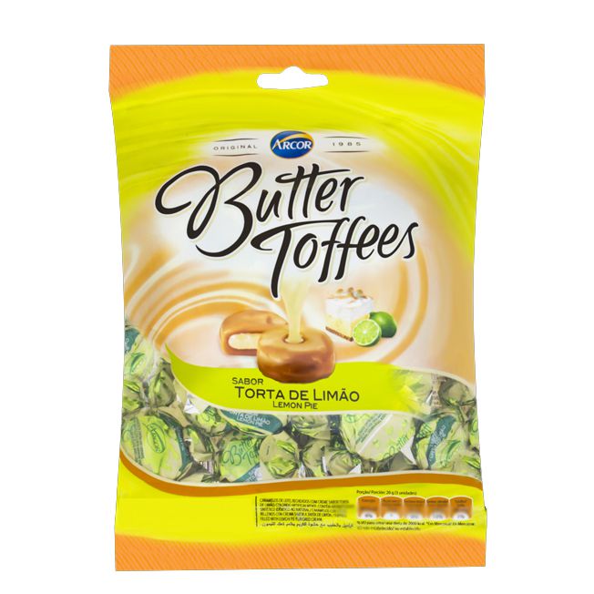 Bala Butter Toffes Torta De Limão - Arcor 500g