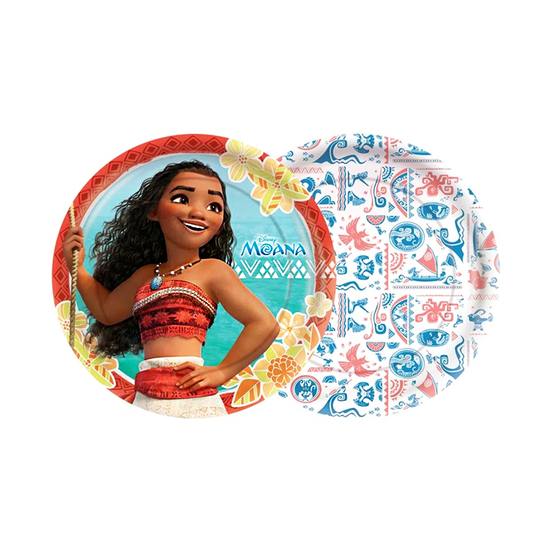 Prato De Papel Redondo Moana 18CM - Regina 12 Unidades