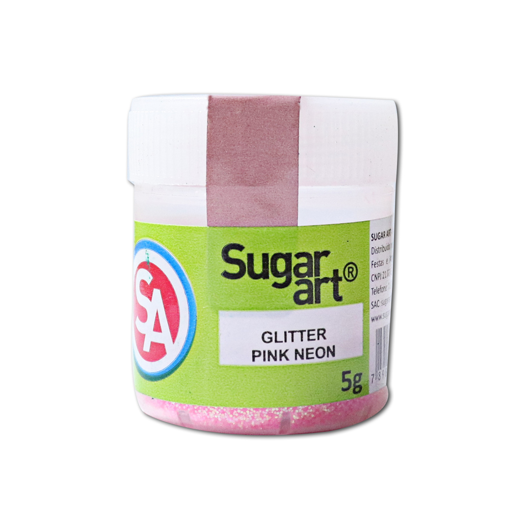 Glitter para Decoração Pink Neon 5g - Sugar Art