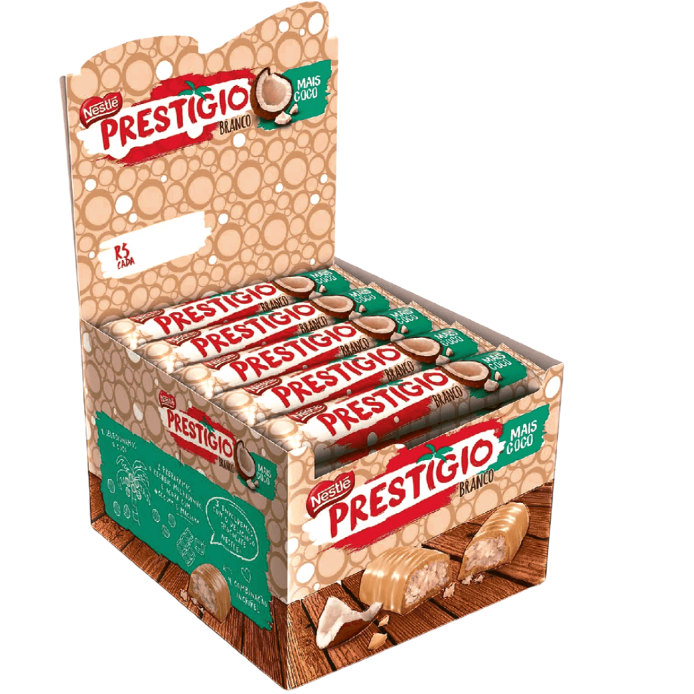 Chocolate Prestígio Branco 33g 30 Unidades - Nestlé