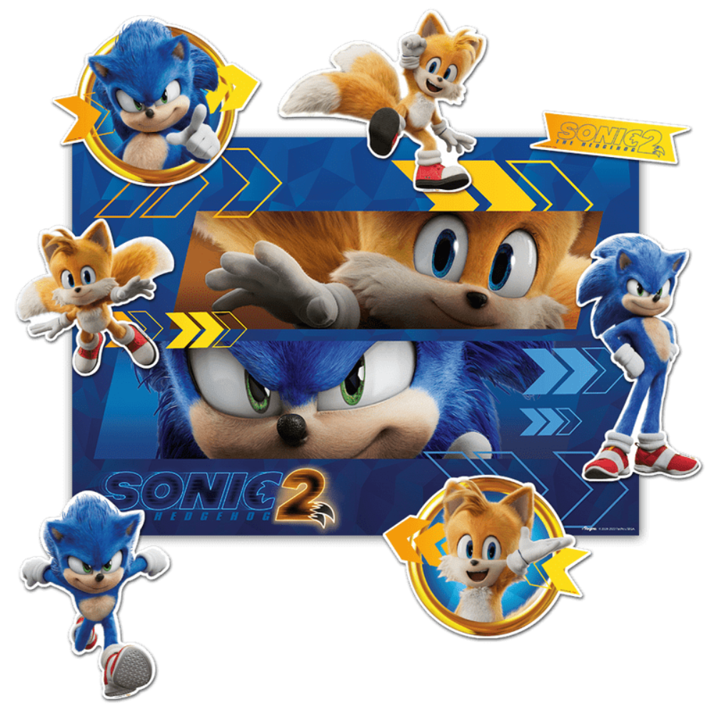 Sonic The Hedgehog, Pelúcia Sonic Movie 33 cm, 14,2 x 13,7 x 35,5