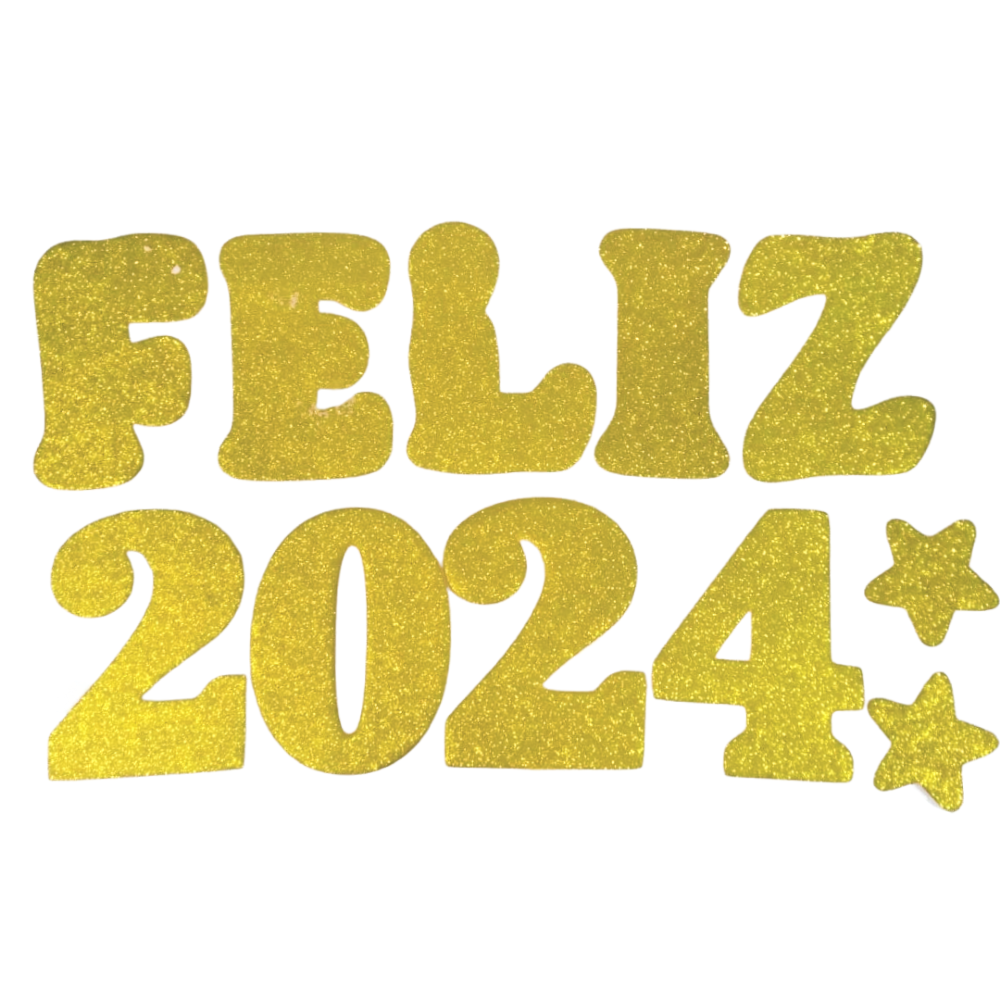 Faixa Feliz 2024 Dourado - Ki Letras