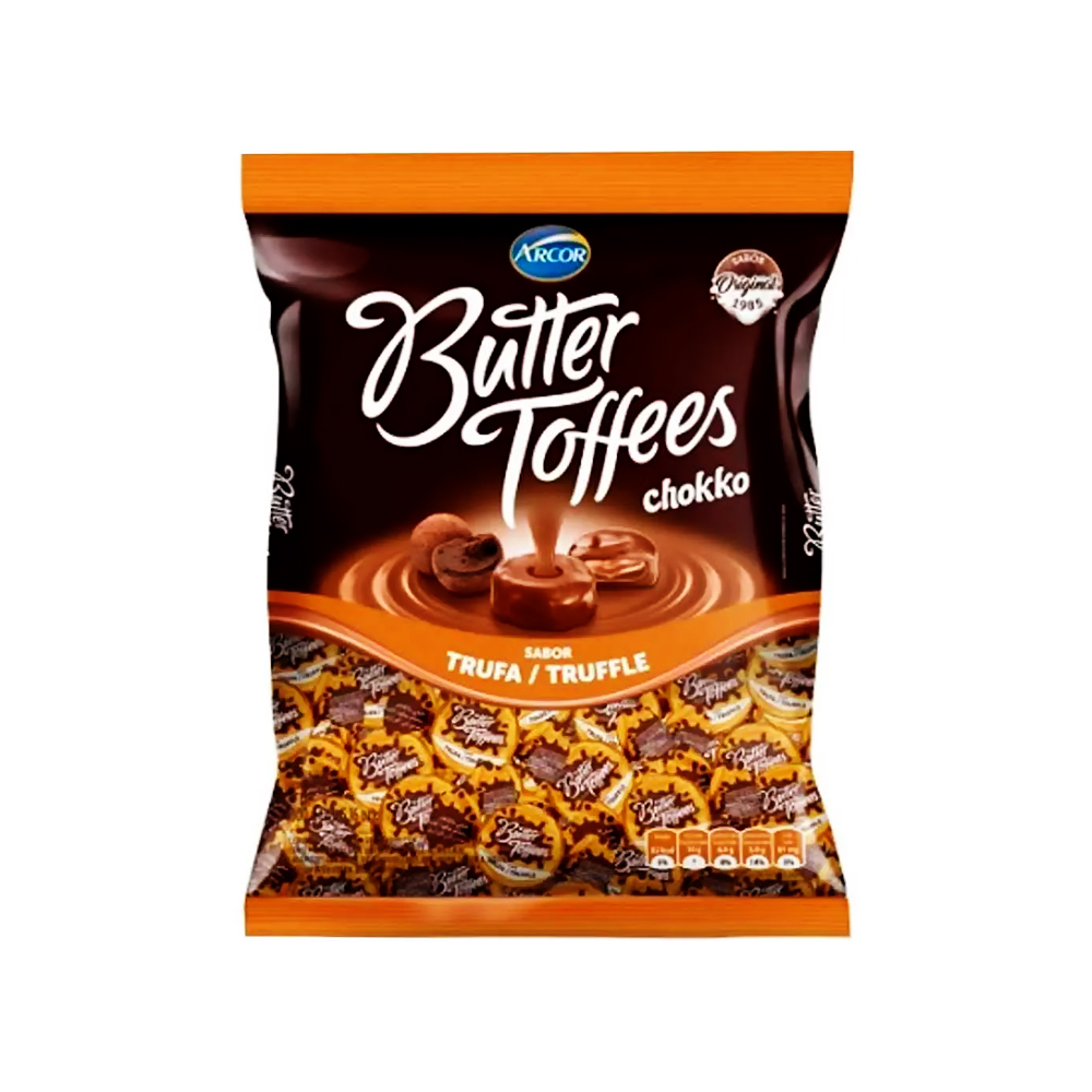 Bala Butter Toffes Chokko Trufa - Arcor 500g